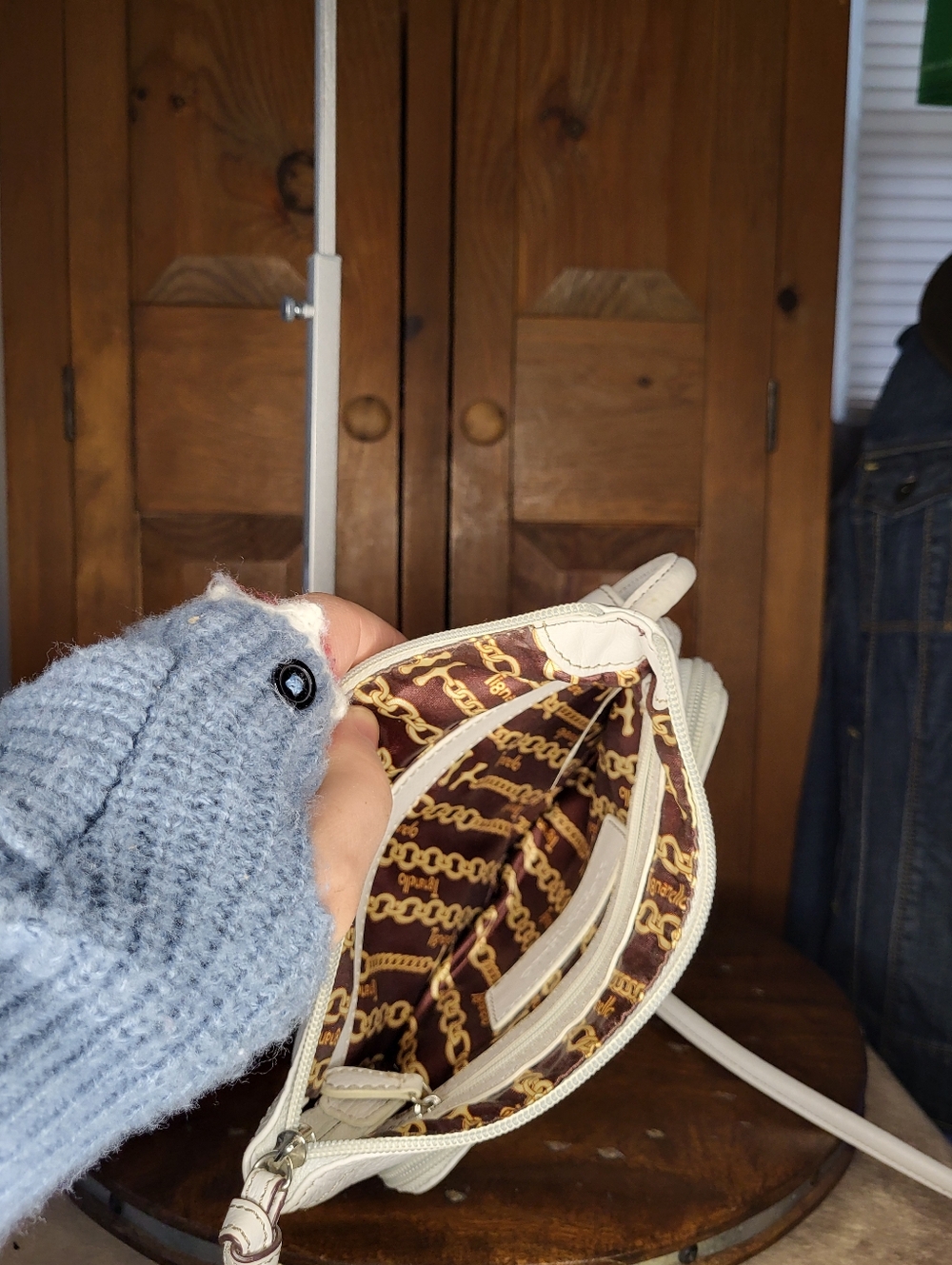 Tignanello white leather crossbody bag - Picture 13 of 15